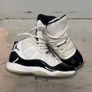 Jordan Kids White and Black Retro 11 Sneakers